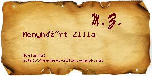 Menyhért Zilia névjegykártya